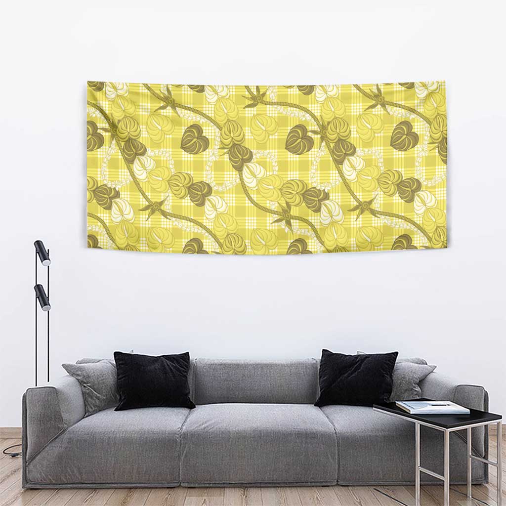 Anthurium Pikake Ti Leaf Palaka Tapestry Yellow Version