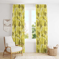 Anthurium Pikake Ti Leaf Palaka Window Curtain Yellow Version