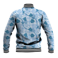 Anthurium Pikake Ti Leaf Palaka Baseball Jacket Blue Version