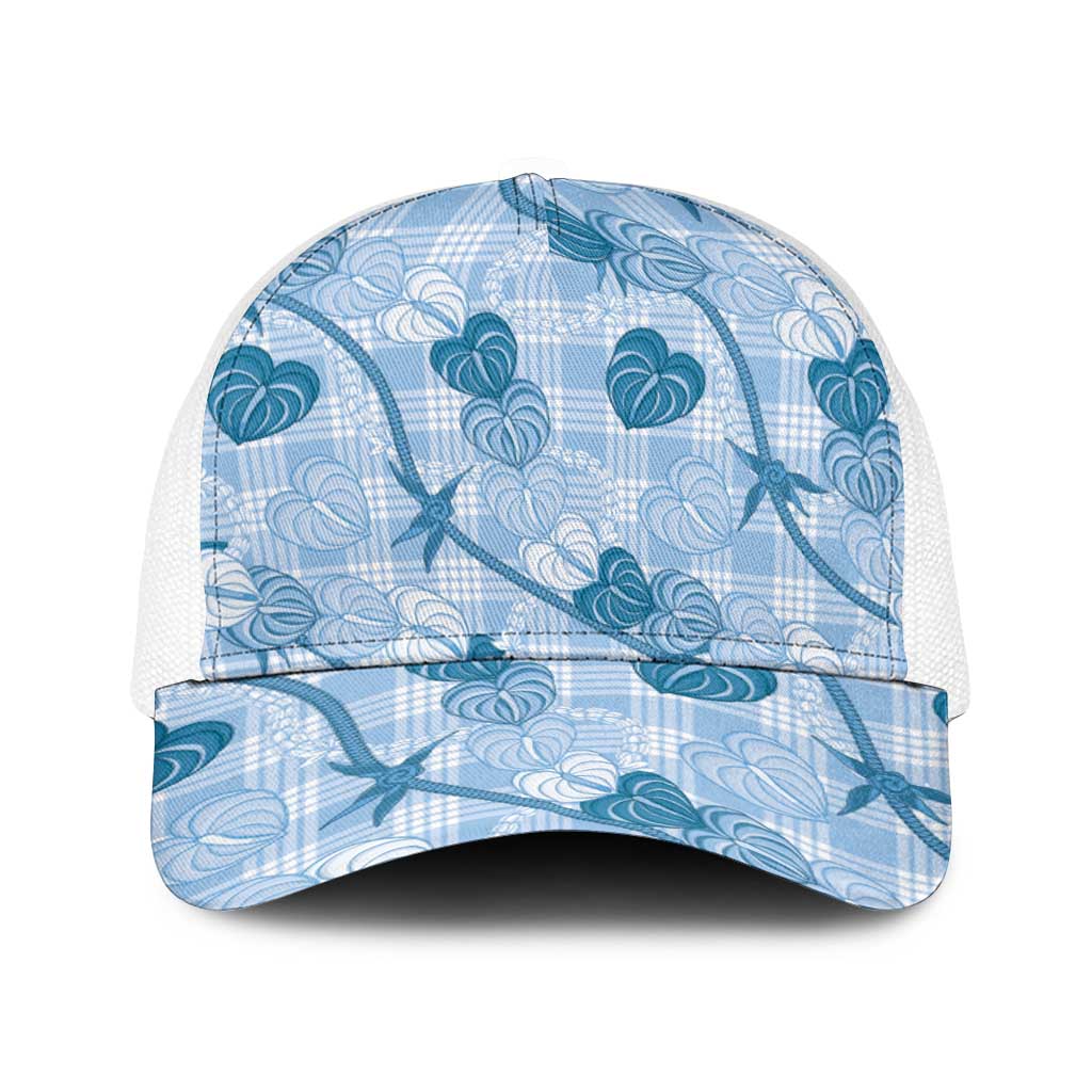 Anthurium Pikake Ti Leaf Palaka Baseball Net Cap Blue Version