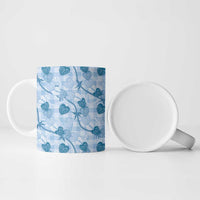 Anthurium Pikake Ti Leaf Palaka Ceramic Mug Blue Version