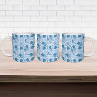 Anthurium Pikake Ti Leaf Palaka Ceramic Mug Blue Version