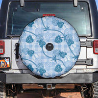 Anthurium Pikake Ti Leaf Palaka Spare Tire Cover Blue Version