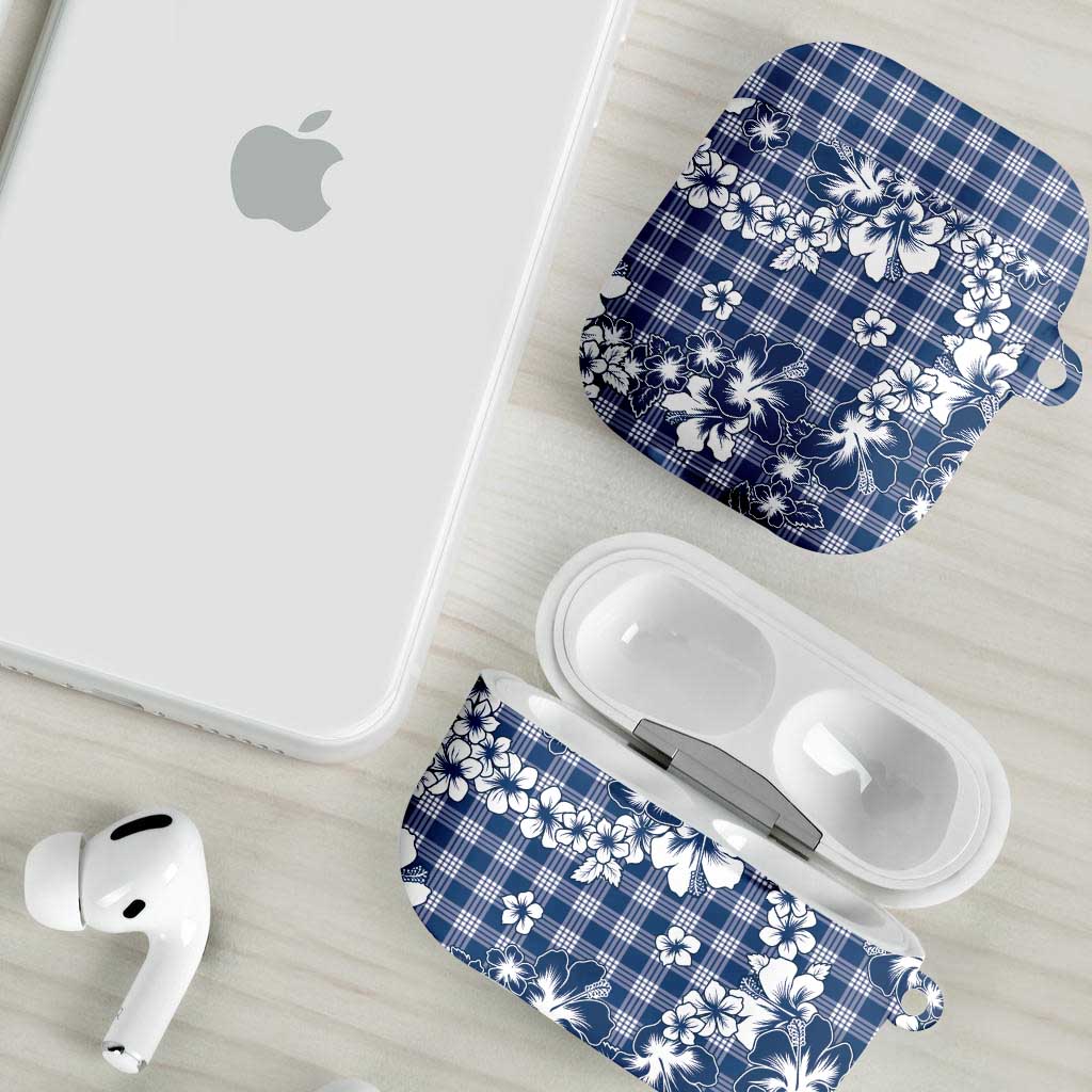 Hibiscus Pakala Cobalt Blue Royal AirPods Case Tropical Floral Stylized - Polynesian Pride