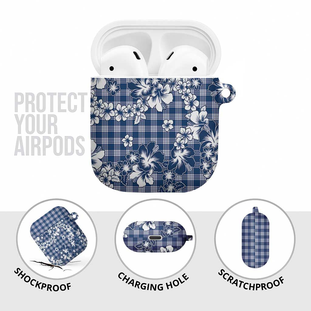 Hibiscus Pakala Cobalt Blue Royal AirPods Case Tropical Floral Stylized - Polynesian Pride