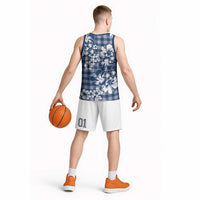 Hibiscus Pakala Cobalt Blue Royal Basketball Jersey Tropical Floral Stylized LT01 - Polynesian Pride