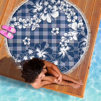 Hibiscus Pakala Cobalt Blue Royal Beach Blanket Tropical Floral Stylized LT01 - Polynesian Pride