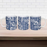 Hibiscus Pakala Cobalt Blue Royal Ceramic Mug Tropical Floral Stylized - Polynesian Pride