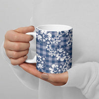 Hibiscus Pakala Cobalt Blue Royal Ceramic Mug Tropical Floral Stylized - Polynesian Pride