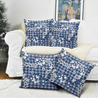 Hibiscus Pakala Cobalt Blue Royal Pillow Cover Tropical Floral Stylized - Polynesian Pride