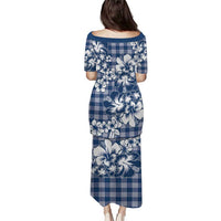 Hibiscus Pakala Cobalt Blue Royal Puletasi Tropical Floral Stylized - Polynesian Pride