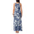 Hibiscus Pakala Cobalt Blue Royal Tank Maxi Dress Tropical Floral Stylized - Polynesian Pride