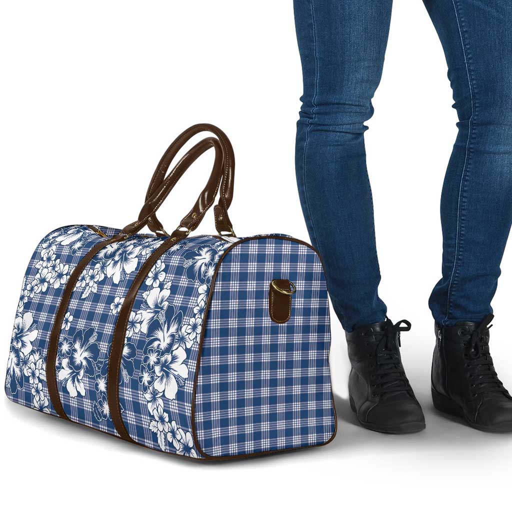 Hibiscus Pakala Cobalt Blue Royal Travel Bag Tropical Floral Stylized - Polynesian Pride