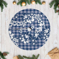 Hibiscus Pakala Cobalt Blue Royal Tree Skirt Tropical Floral Stylized - Polynesian Pride
