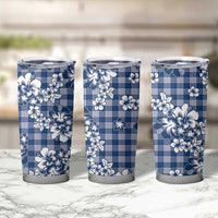 Hibiscus Pakala Cobalt Blue Royal Tumbler Cup Tropical Floral Stylized - Polynesian Pride