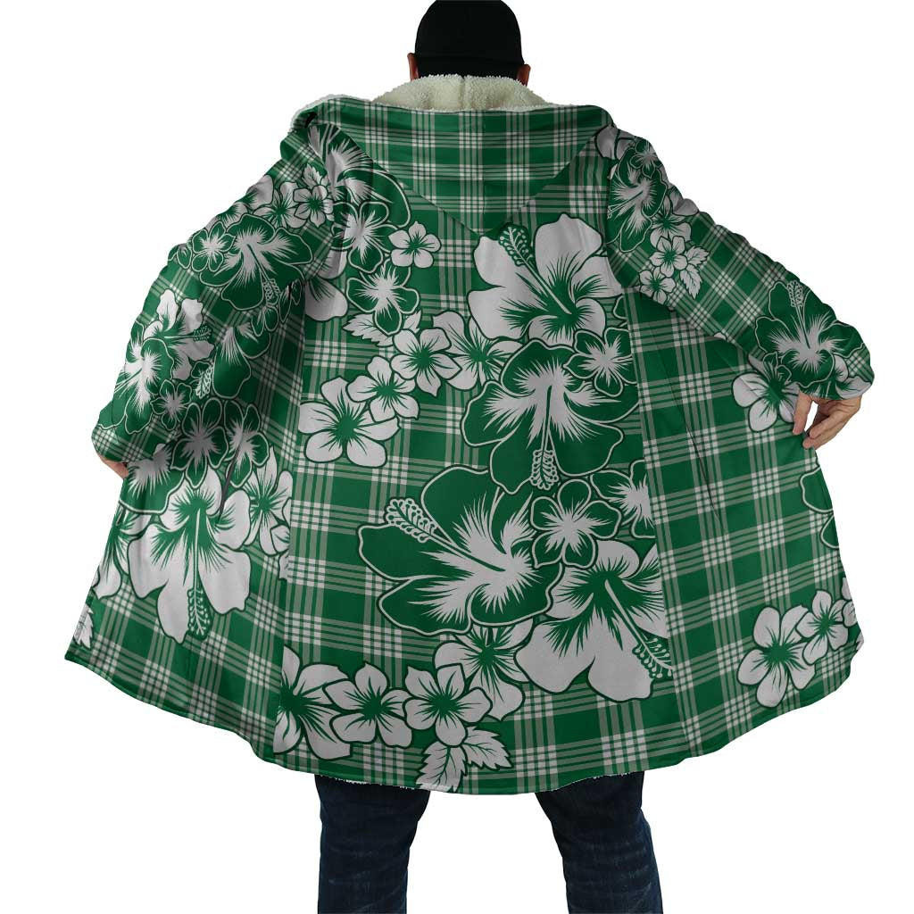 Hibiscus Pakala Emerald Green Cloak Tropical Floral Stylized - Polynesian Pride
