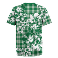 Hibiscus Pakala Emerald Green Rugby Jersey Tropical Floral Stylized LT01 - Polynesian Pride