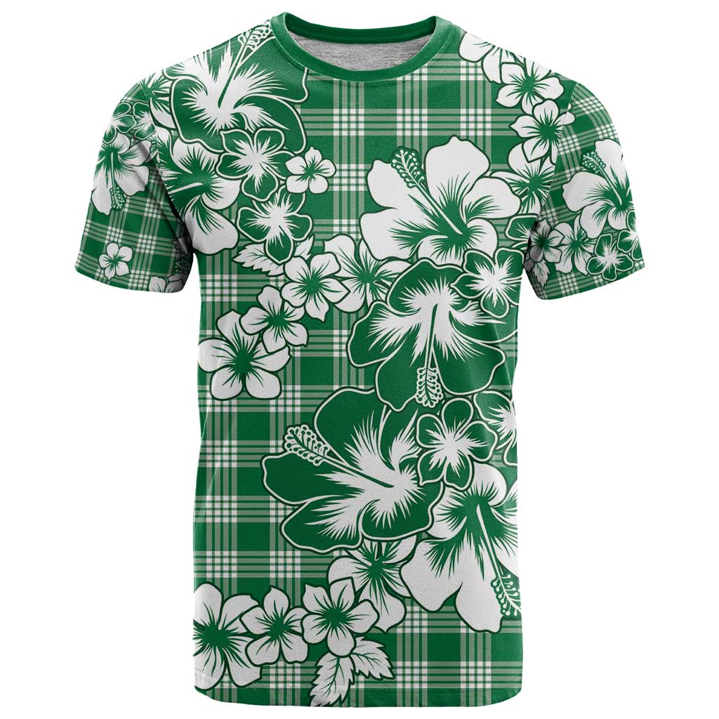 Hibiscus Pakala Emerald Green T Shirt Tropical Floral Stylized LT01 Green - Polynesian Pride