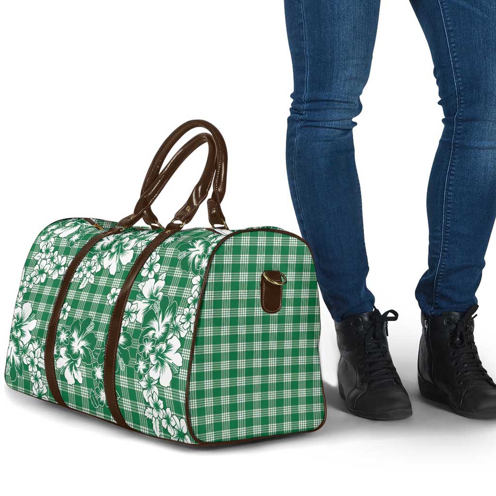 Hibiscus Pakala Emerald Green Travel Bag Tropical Floral Stylized - Polynesian Pride