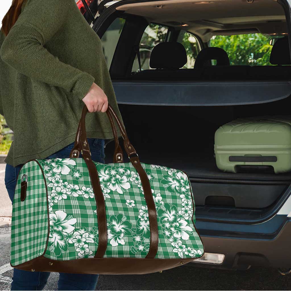 Hibiscus Pakala Emerald Green Travel Bag Tropical Floral Stylized - Polynesian Pride