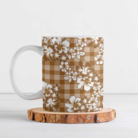 Hibiscus Pakala Bronze Brown Ceramic Mug Tropical Floral Stylized - Polynesian Pride