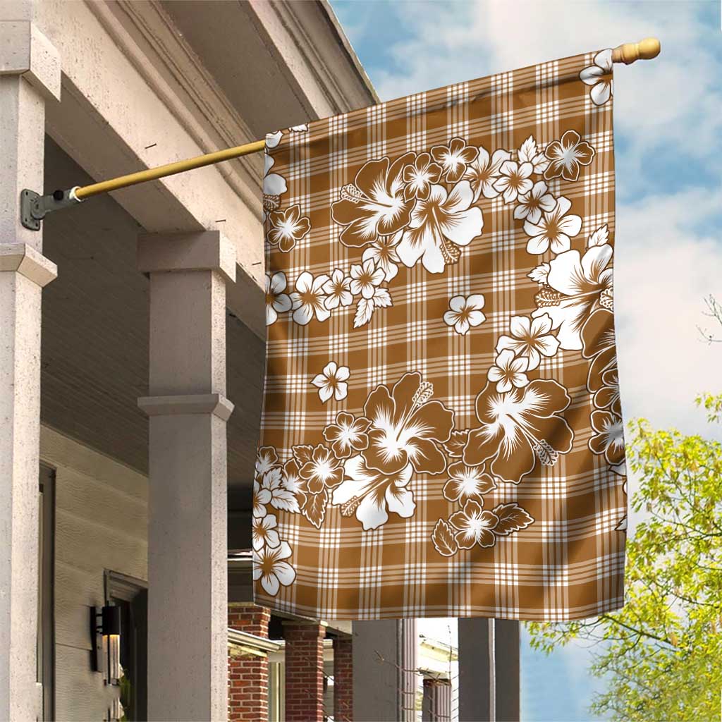 Hibiscus Pakala Bronze Brown Garden Flag Tropical Floral Stylized LT01 House Flag Brown - Polynesian Pride