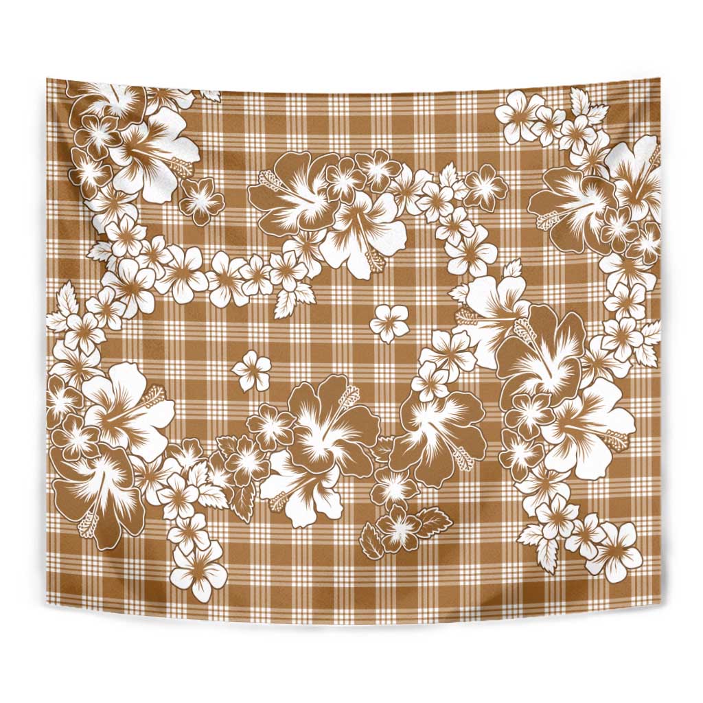 Hibiscus Pakala Bronze Brown Tapestry Tropical Floral Stylized - Polynesian Pride