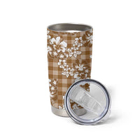 Hibiscus Pakala Bronze Brown Tumbler Cup Tropical Floral Stylized LT01 - Polynesian Pride
