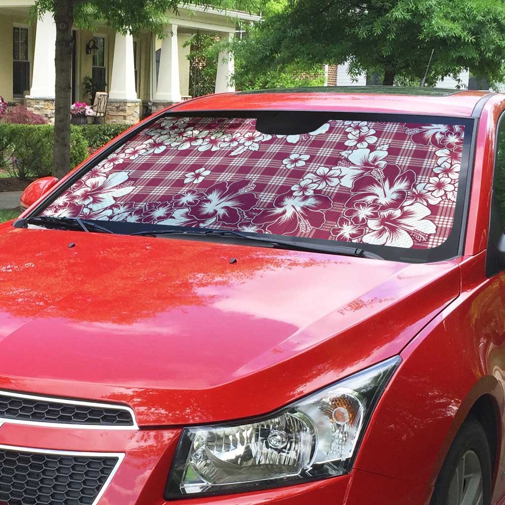 Hibiscus Pakala Royal Magenta Auto Sun Shade Tropical Floral Stylized LT01 - Polynesian Pride