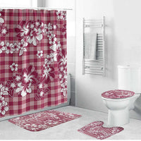 Hibiscus Pakala Royal Magenta Bathroom Set Tropical Floral Stylized LT01 Bathroom Set (4 pcs) Magenta - Polynesian Pride