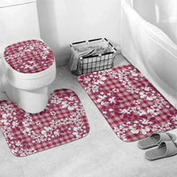 Hibiscus Pakala Royal Magenta Bathroom Set Tropical Floral Stylized LT01 Mat Set Only (3 pcs) One Size Magenta - Polynesian Pride