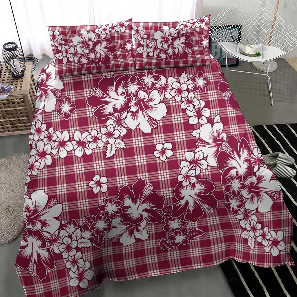 Hibiscus Pakala Royal Magenta Bedding Set Tropical Floral Stylized - Polynesian Pride