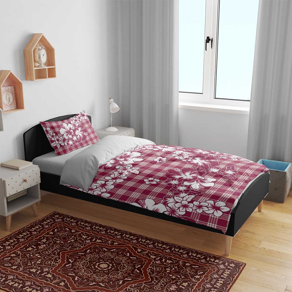 Hibiscus Pakala Royal Magenta Bedding Set Tropical Floral Stylized - Polynesian Pride