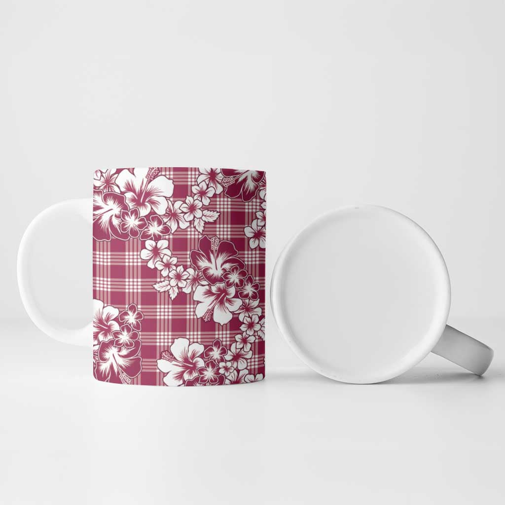 Hibiscus Pakala Royal Magenta Ceramic Mug Tropical Floral Stylized - Polynesian Pride