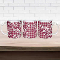 Hibiscus Pakala Royal Magenta Ceramic Mug Tropical Floral Stylized - Polynesian Pride