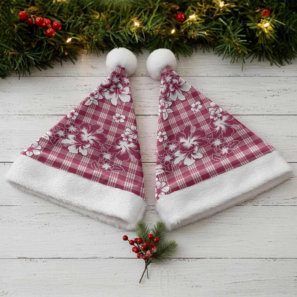 Hibiscus Pakala Royal Magenta Christmas Santa Hat Tropical Floral Stylized - Polynesian Pride