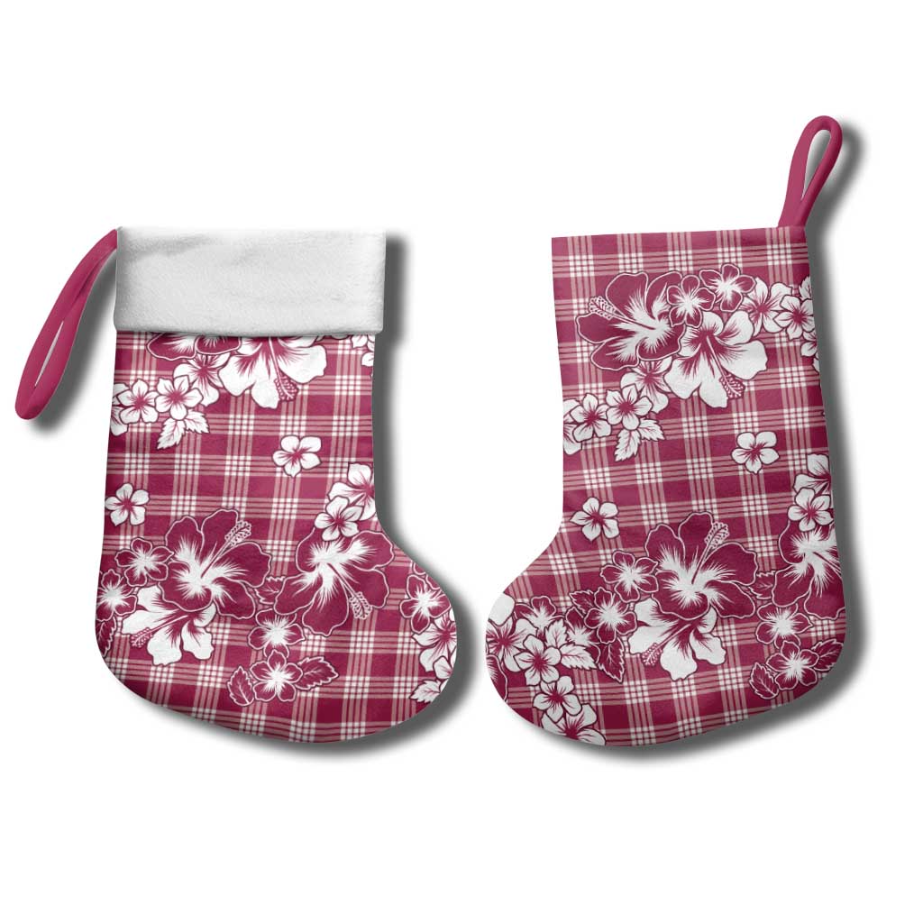 Hibiscus Pakala Royal Magenta Christmas Stocking Tropical Floral Stylized LT01 - Polynesian Pride