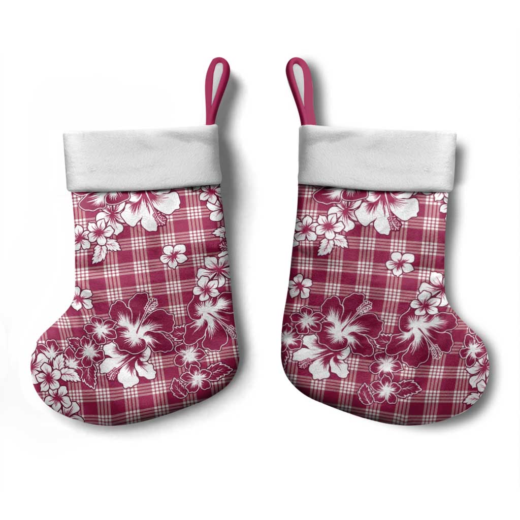 Hibiscus Pakala Royal Magenta Christmas Stocking Tropical Floral Stylized LT01 - Polynesian Pride