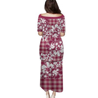 Hibiscus Pakala Royal Magenta Family Matching Puletasi and Hawaiian Shirt Tropical Floral Stylized LT01 - Polynesian Pride