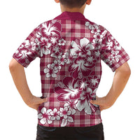 Hibiscus Pakala Royal Magenta Family Matching Tank Maxi Dress and Hawaiian Shirt Tropical Floral Stylized LT01 - Polynesian Pride