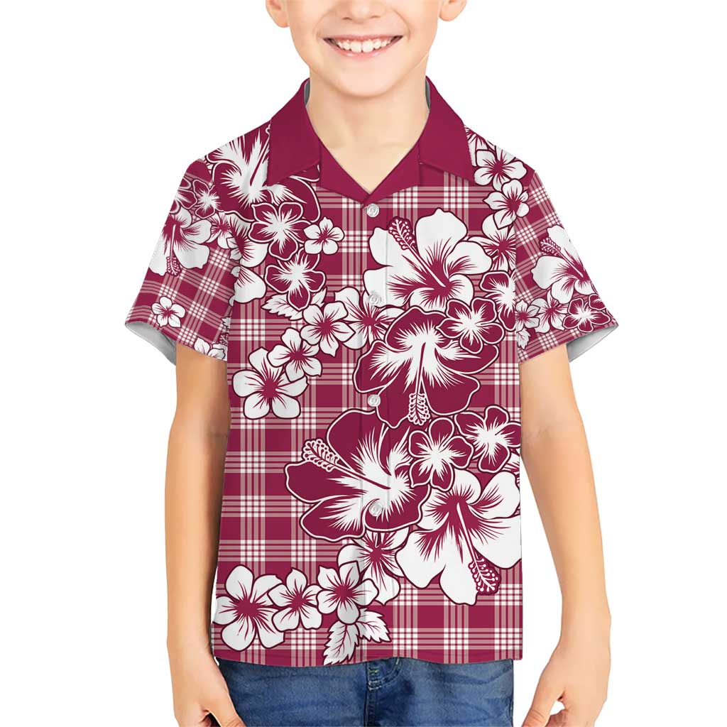 Hibiscus Pakala Royal Magenta Kid Hawaiian Shirt Tropical Floral Stylized LT01 Kid Magenta - Polynesian Pride