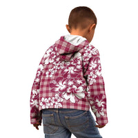 Hibiscus Pakala Royal Magenta Kid Hoodie Tropical Floral Stylized - Polynesian Pride