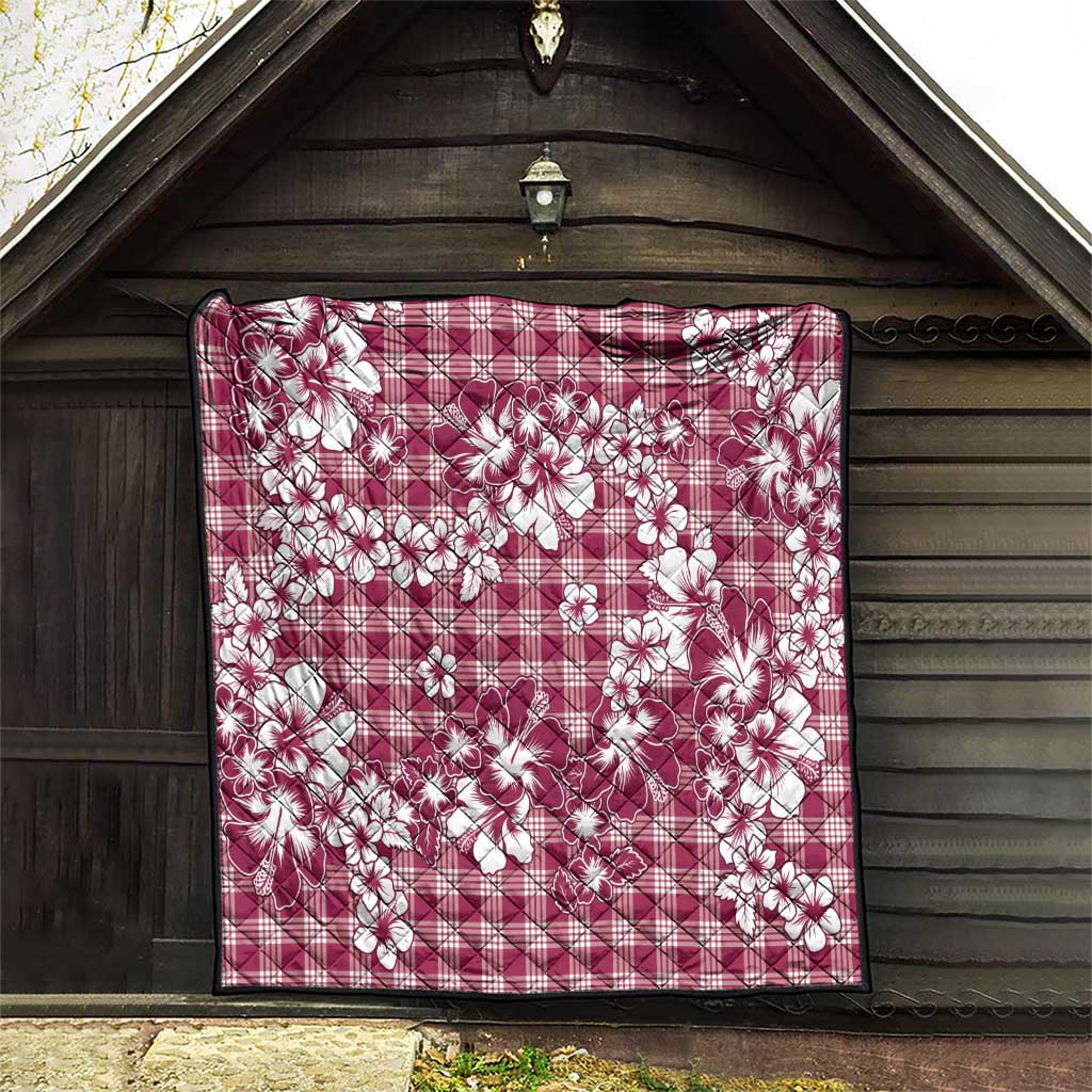 Hibiscus Pakala Royal Magenta Quilt Tropical Floral Stylized - Polynesian Pride