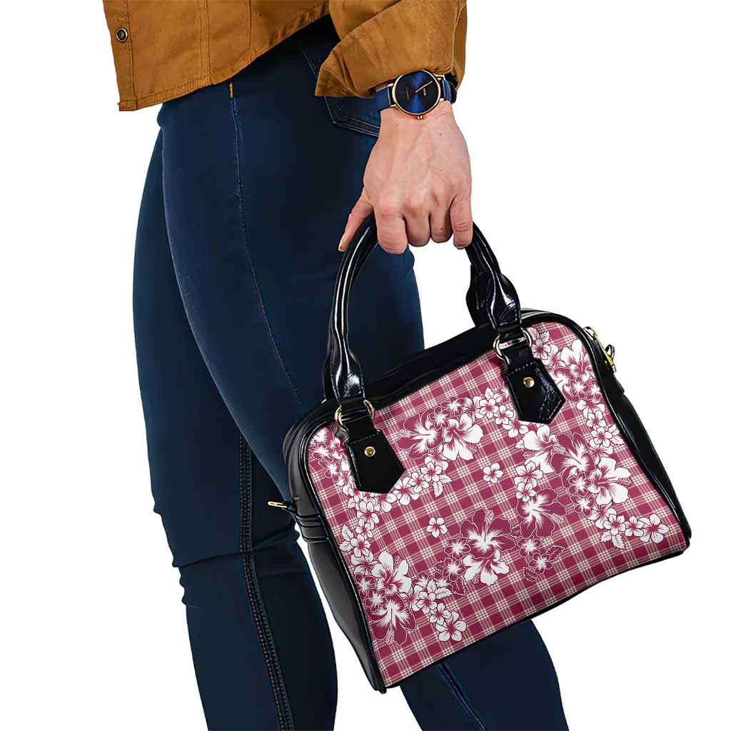 Hibiscus Pakala Royal Magenta Shoulder Handbag Tropical Floral Stylized - Polynesian Pride