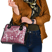Hibiscus Pakala Royal Magenta Shoulder Handbag Tropical Floral Stylized - Polynesian Pride