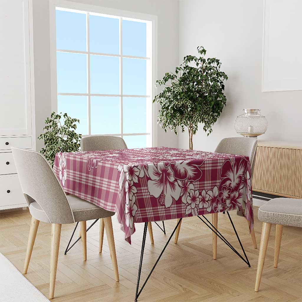 Hibiscus Pakala Royal Magenta Tablecloth Tropical Floral Stylized - Polynesian Pride