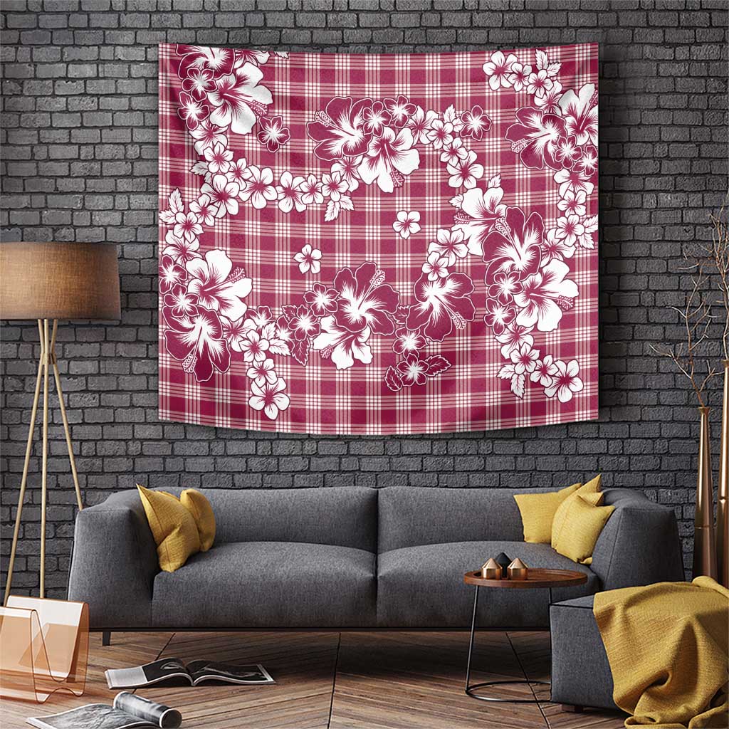 Hibiscus Pakala Royal Magenta Tapestry Tropical Floral Stylized - Polynesian Pride