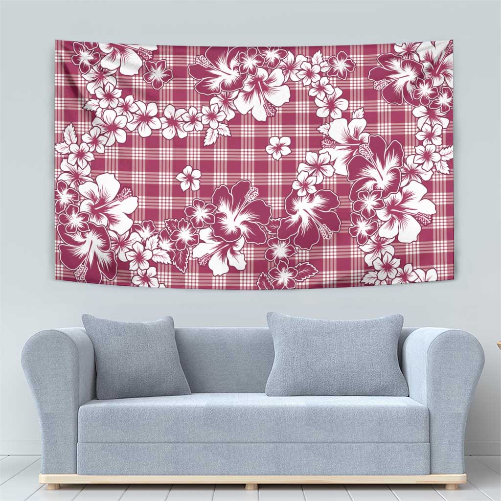 Hibiscus Pakala Royal Magenta Tapestry Tropical Floral Stylized - Polynesian Pride