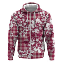 Hibiscus Pakala Royal Magenta Zip Hoodie Tropical Floral Stylized LT01 Zip Hoodie Magenta - Polynesian Pride