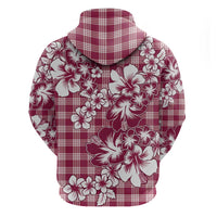 Hibiscus Pakala Royal Magenta Zip Hoodie Tropical Floral Stylized LT01 - Polynesian Pride